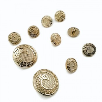 Gold Plated Button Sets Trench Coat and Jacket Button Set of